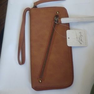 NWT Free people distressed vegan wallet
